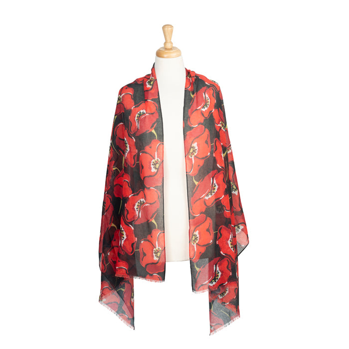 Poppies in Bloom Lightweight Scarf