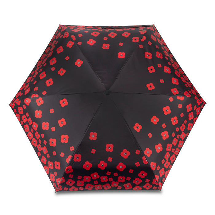 Falling Scottish Poppies Compact Umbrella