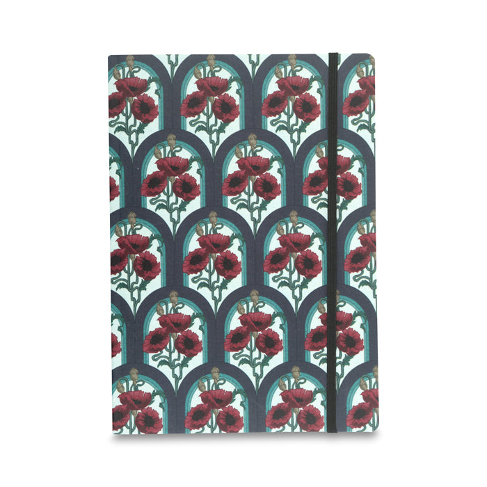Laurence Llewelyn-Bowen Art Deco Poppy A5 Notebook