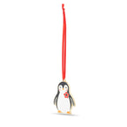 Percy Penguin with Poppy Enamel Christmas Decoration