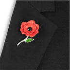 3D Blooming Poppy Brooch