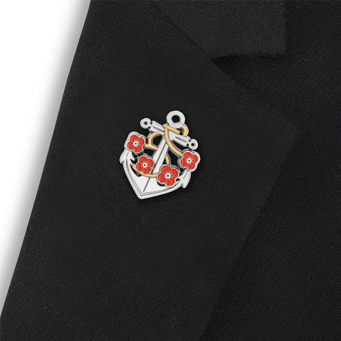 Anchor Poppy Badge