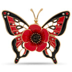 Poppy and Butterfly Brooch