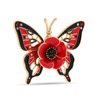 Poppy and Butterfly Brooch
