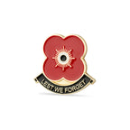 Lest We Forget Poppy Scroll Pin