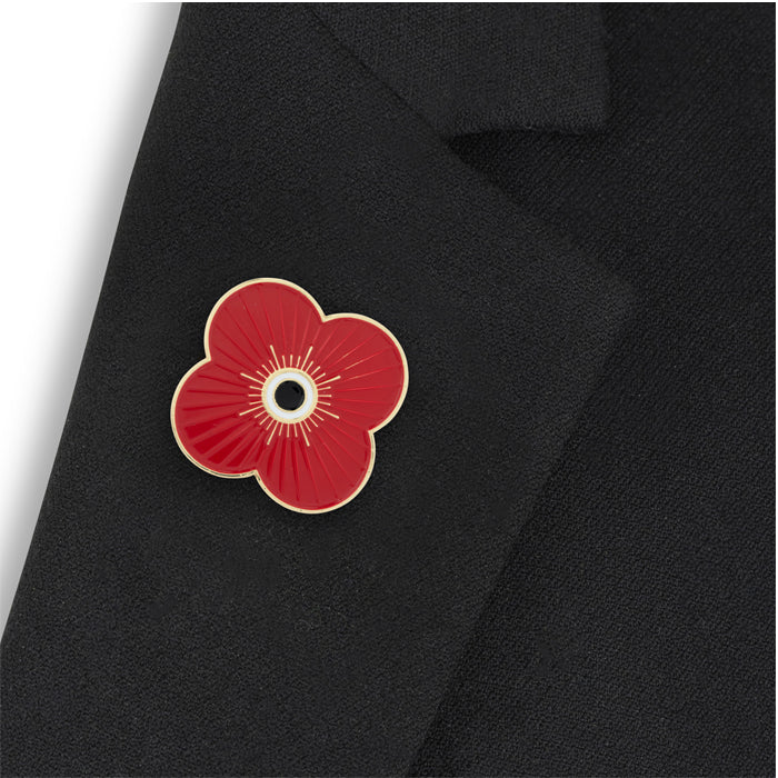 Ridged Magnetic Poppy Badge