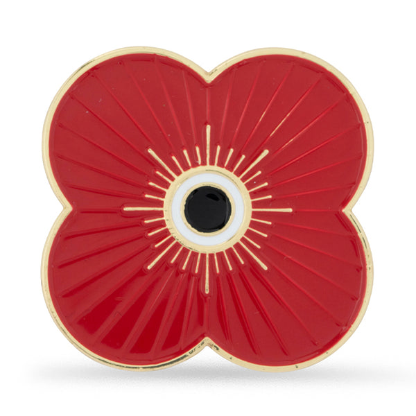 Ridged Magnetic Poppy Badge