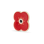 Ridged Poppy Lapel Pin