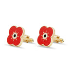 Enamel Poppy Cufflinks