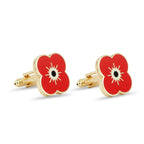 Enamel Poppy Cufflinks