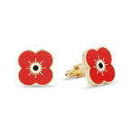 Enamel Poppy Cufflinks