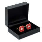 Enamel Poppy Cufflinks