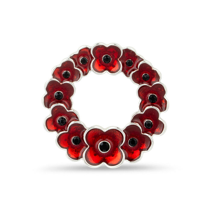 Multi Poppy Wreath Pin