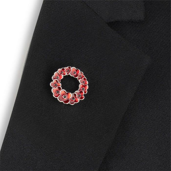 Multi Poppy Wreath Pin