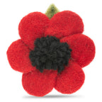 Multi-Petal Felt Poppy Brooch