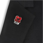 2026 Dated Poppy Lapel Pin in Silver Tone