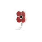 Crystal Jet Centre Poppy Pin