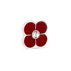 Glitter with Crystal Centre Poppy Pin