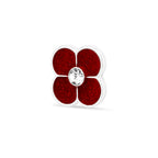 Glitter with Crystal Centre Poppy Pin
