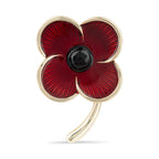 Flanders Field Poppy Brooch in Gold Tone