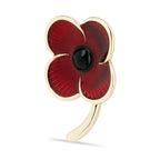 Flanders Field Poppy Brooch in Gold Tone