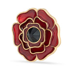 British Pewter 3D Blooming Poppy Brooch