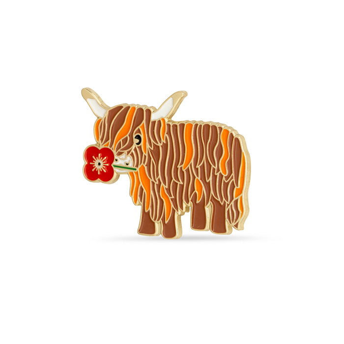 Poppyscotland Highland Cow Pin