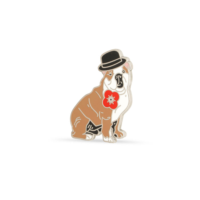 Poppyscotland Churchill Bulldog Pin