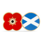 Saltire Flag Poppy Pin