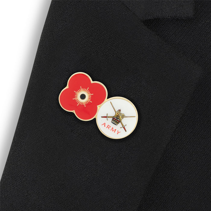 Army Poppy Service Pin