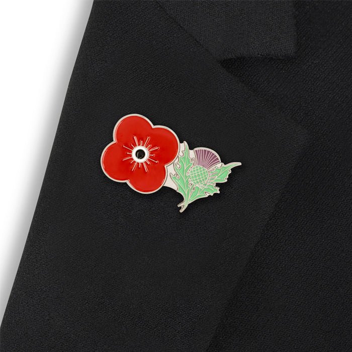 Thistle Poppy Pin