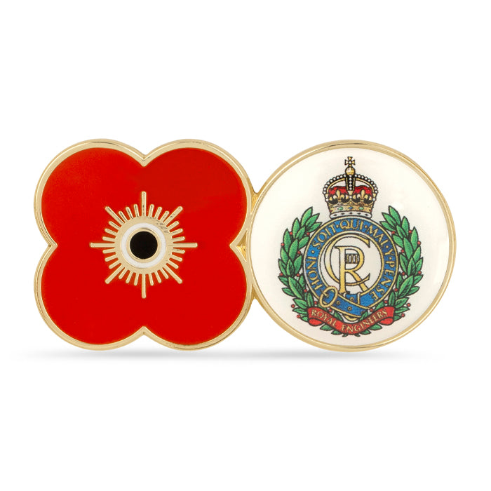 Corps of Royal Engineers Poppy Service Pin