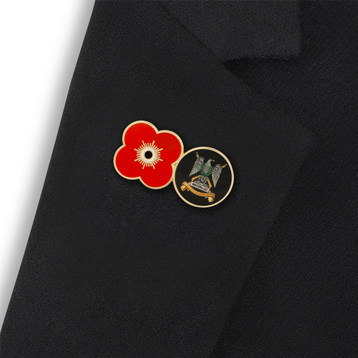 Royal Scots Dragoon Guards Poppy Service Pin