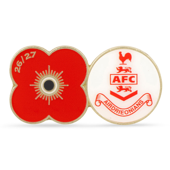 Airdrieonians Poppy Football Pin 2026/27