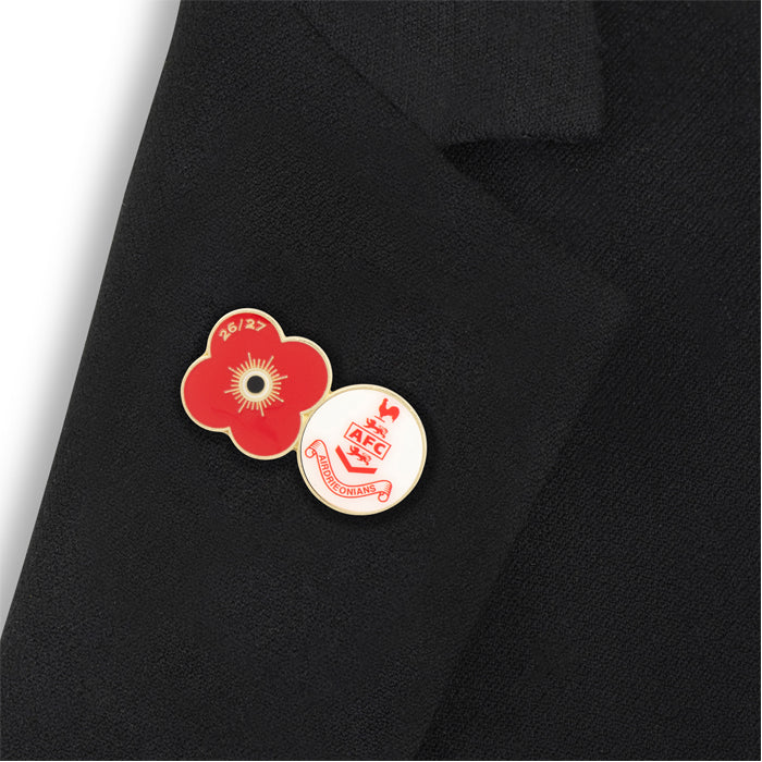 Airdrieonians Poppy Football Pin 2026/27