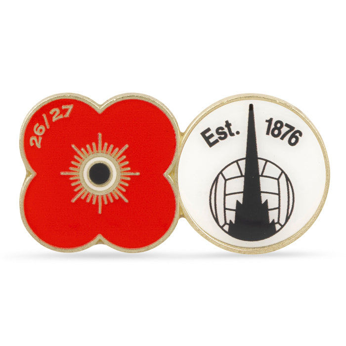 Falkirk Poppy Football Pin 2026/27