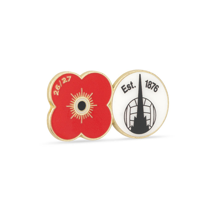Falkirk Poppy Football Pin 2026/27