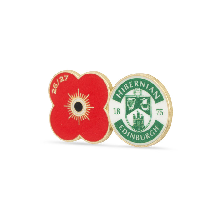 Hibernian Poppy Football Pin 2026/27