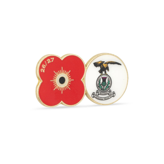 Inverness Caledonian Thistle Poppy Football Pin 2026/27