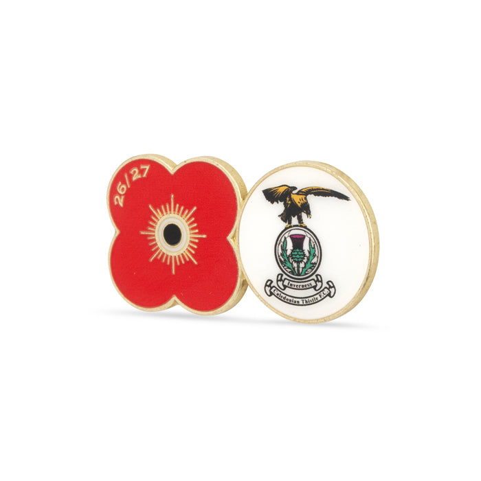 Inverness Caledonian Thistle Poppy Football Pin 2026/27