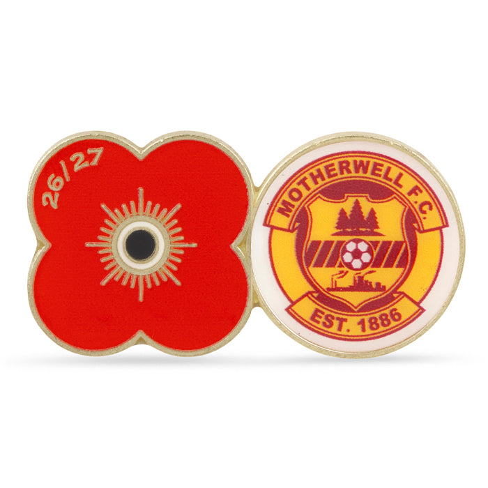 Motherwell Poppy Football Pin 2026/27