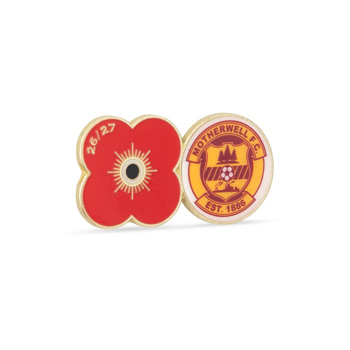 Motherwell Poppy Football Pin 2026/27