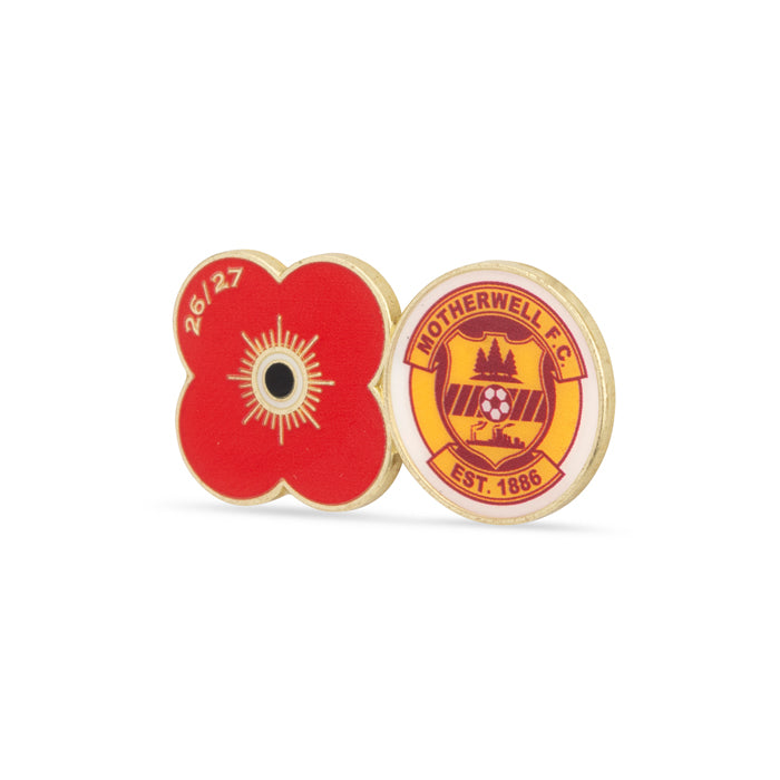 Motherwell Poppy Football Pin 2026/27