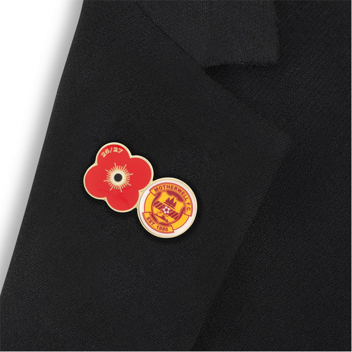 Motherwell Poppy Football Pin 2026/27