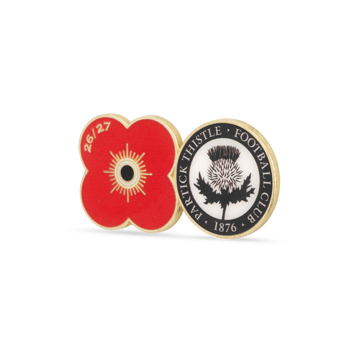 Partick Thistle Poppy Football Pin 2026/27