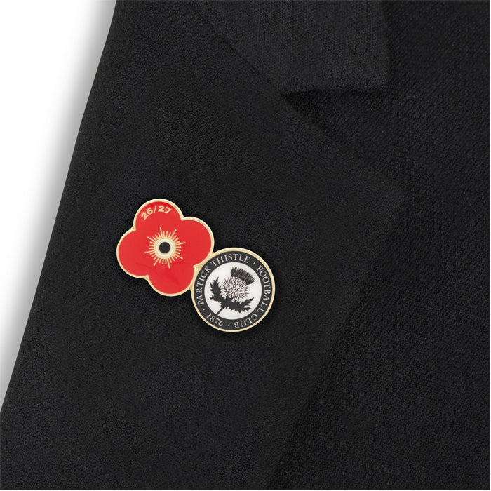 Partick Thistle Poppy Football Pin 2026/27