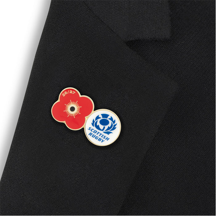 Scottish Poppy Rugby Pin 2026/27